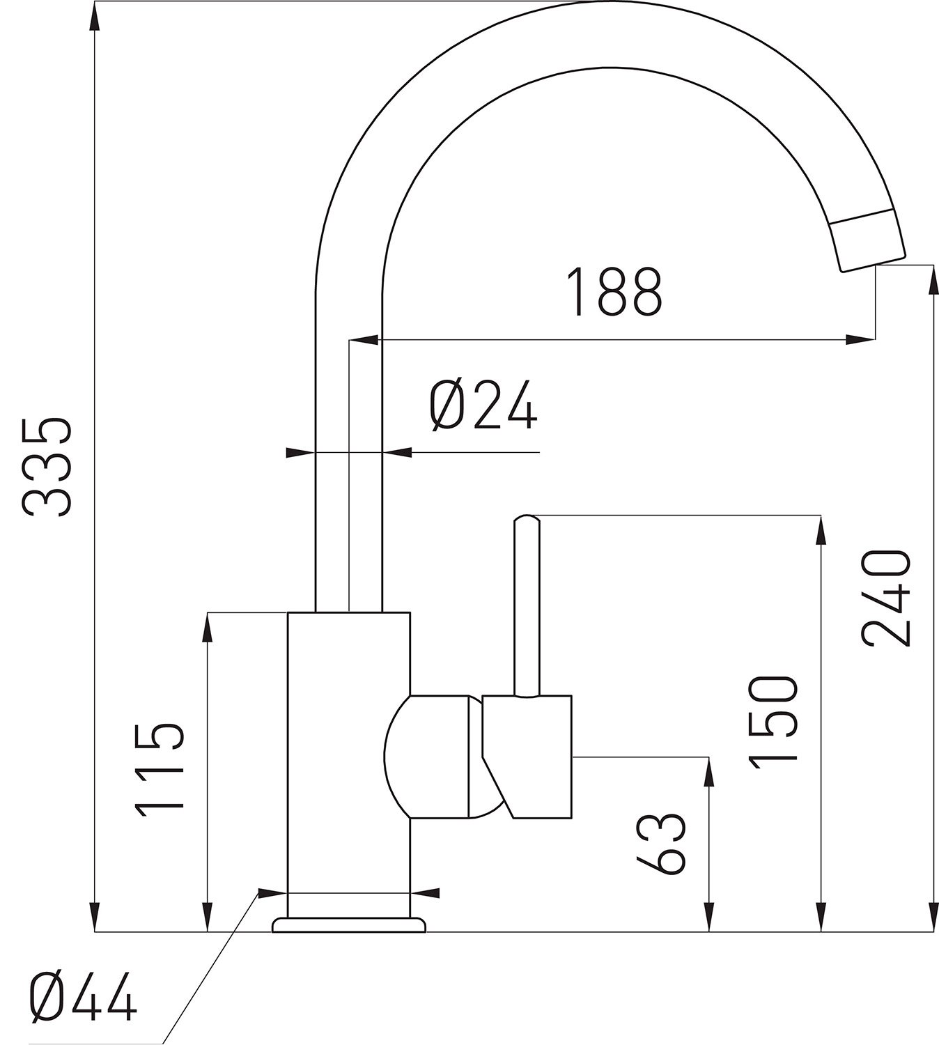 Смеситель Ferro Lugio BLG4, фото 2