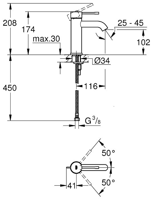 Смеситель Grohe Essence 23590001, фото 2