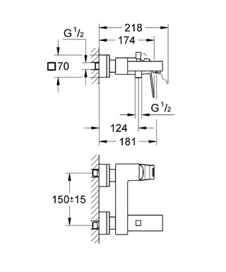 Смеситель Grohe Eurocube 23140000, фото 2