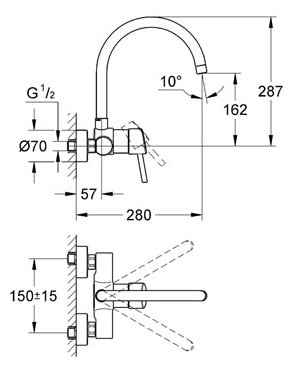 Смеситель Grohe Concetto 32667001, фото 2