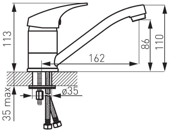Смеситель Ferro One BFO2A, фото 2