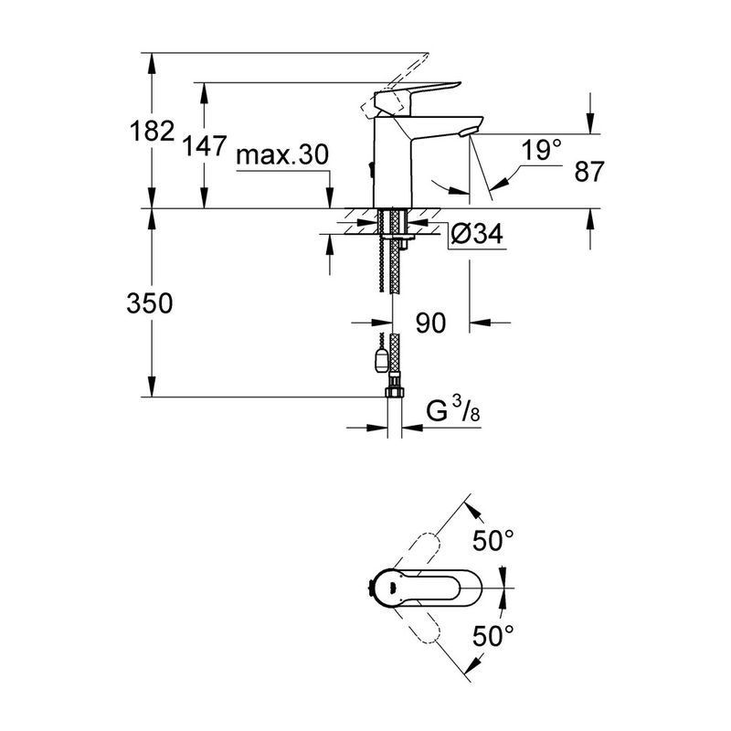 Смеситель Grohe BauEdge 23329, фото 3