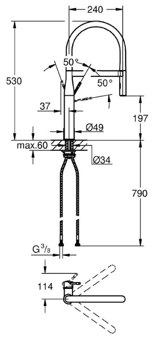 Смеситель Grohe Essence 30294DC0, фото 3
