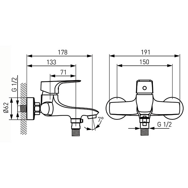 Смеситель Ferro Tiga VerdeLine BTG1VL, фото 2