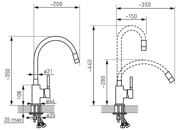 Смеситель Ferro Zumba BZA4W-12, фото 2
