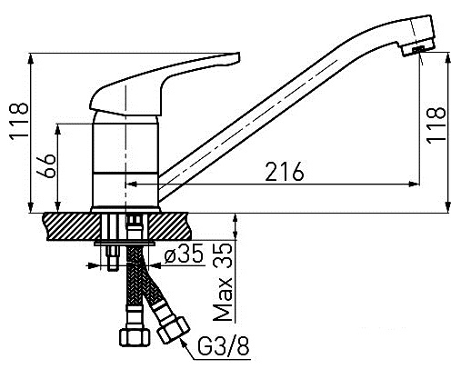 Смеситель Ferro Freya BFR4B (Graphite), фото 2