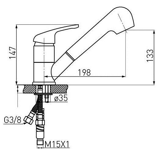Смеситель Ferro Freya BFR8B (Graphite), фото 2