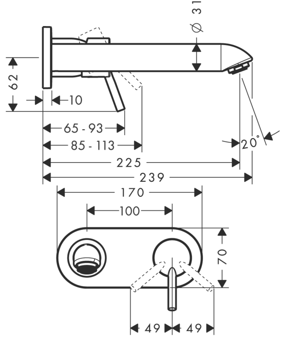 Смеситель Hansgrohe Talis 31611000, фото 2