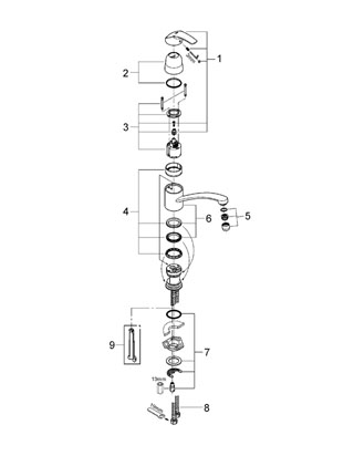 Смеситель Grohe Euroeco 32750000, фото 3