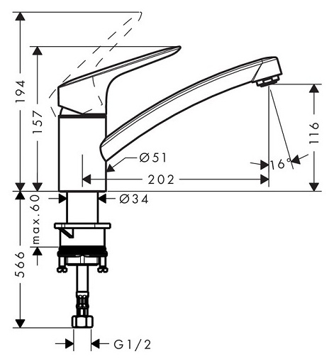 Смеситель Hansgrohe Logis 71830000, фото 2
