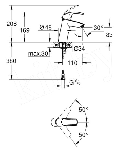 Смеситель Grohe Eurosmart 23324001, фото 3