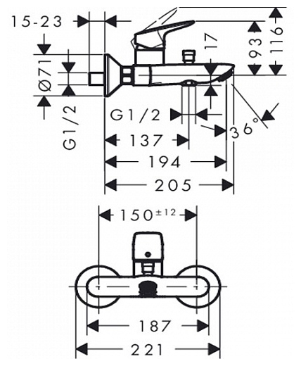 Смеситель Hansgrohe Logis 71400000, фото 2