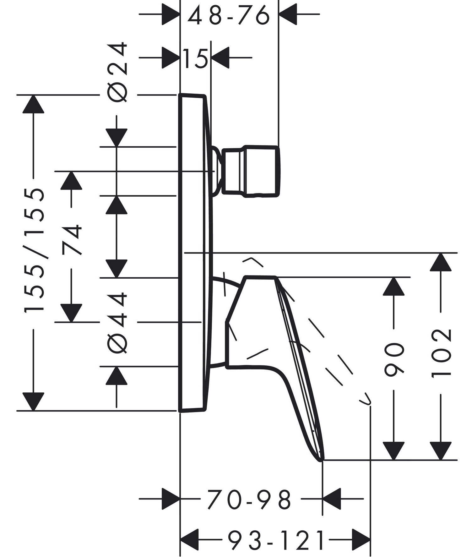 Смеситель Hansgrohe Logis 71405000, фото 2