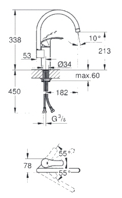 Смеситель Grohe Eurosmart New 33202DC2, фото 2