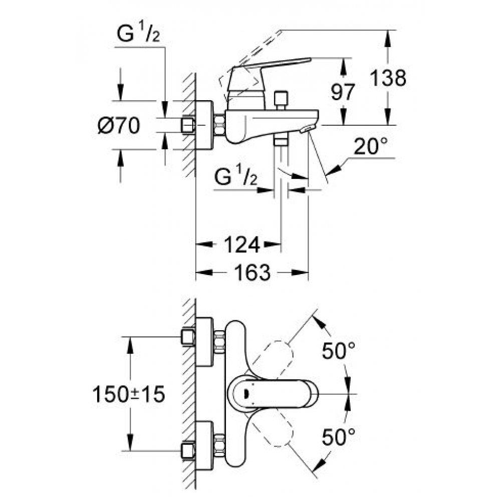 Смеситель Grohe Eurosmart 32831, фото 2