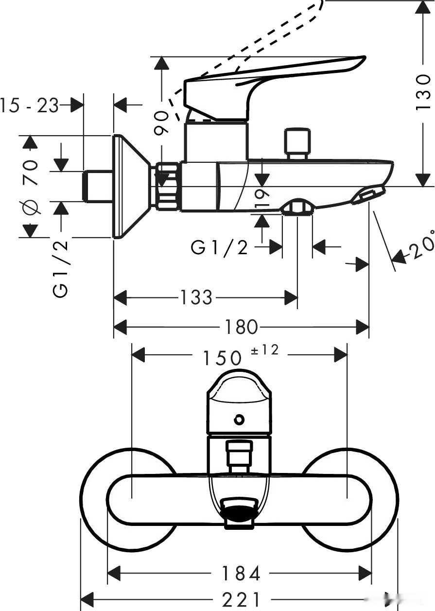Смеситель Hansgrohe Logis E ВМ 71415000, фото 2