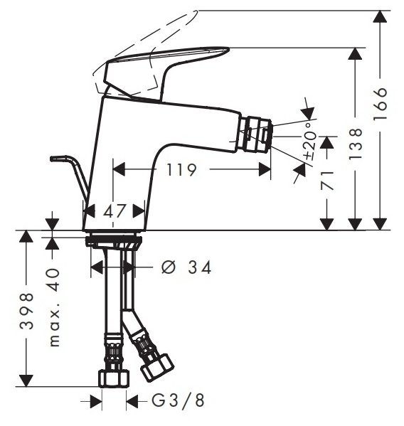 Смеситель Hansgrohe Logis 71204000, фото 2