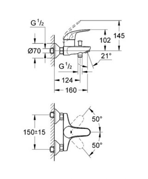 Смеситель Grohe Euroeco 32743, фото 2