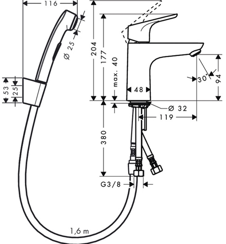 Смеситель Hansgrohe Focus 31927000, фото 2