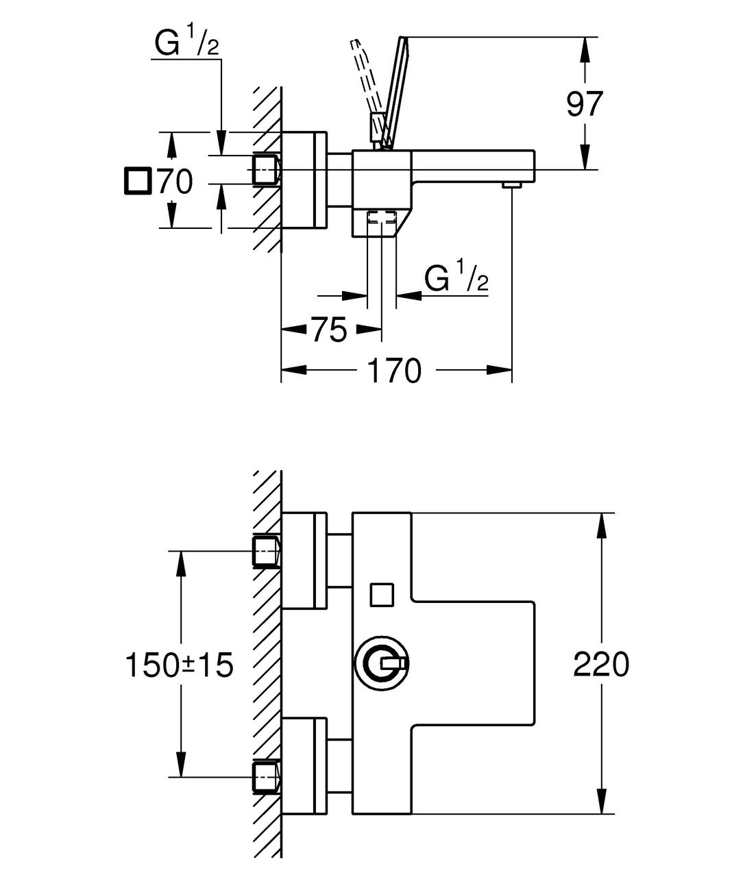 Смеситель Grohe Eurocube Joy 23666000, фото 4