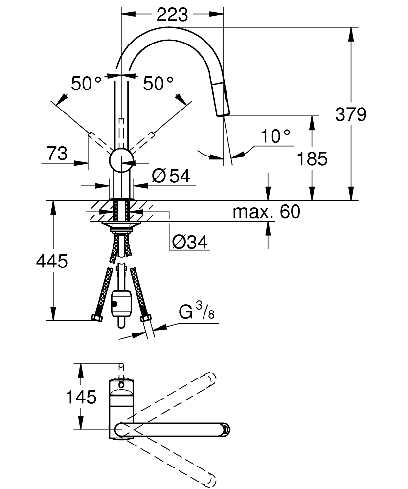 Смеситель Grohe Minta DN 15, фото 2