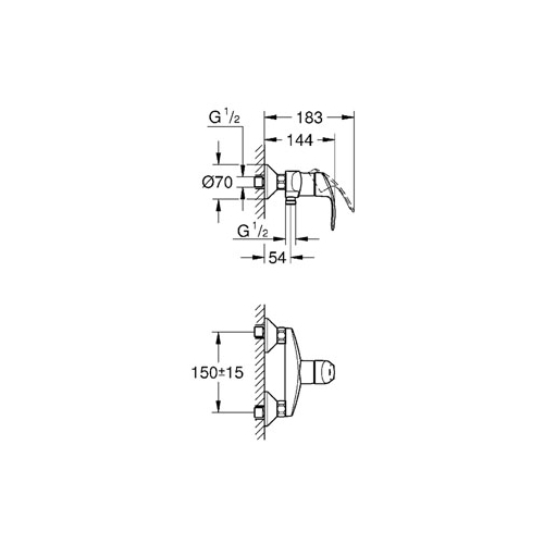 Смеситель Grohe Eurosmart 33555002, фото 2