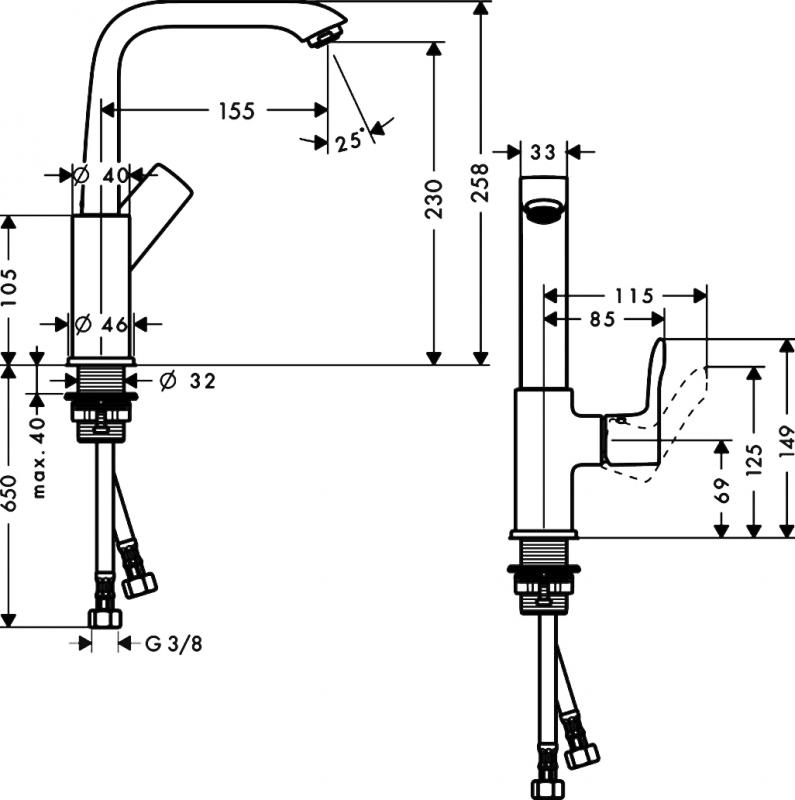 Смеситель Hansgrohe Metris 31081000, фото 3
