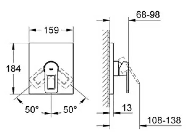 Смеситель Grohe Quadra 19455 000, фото 2