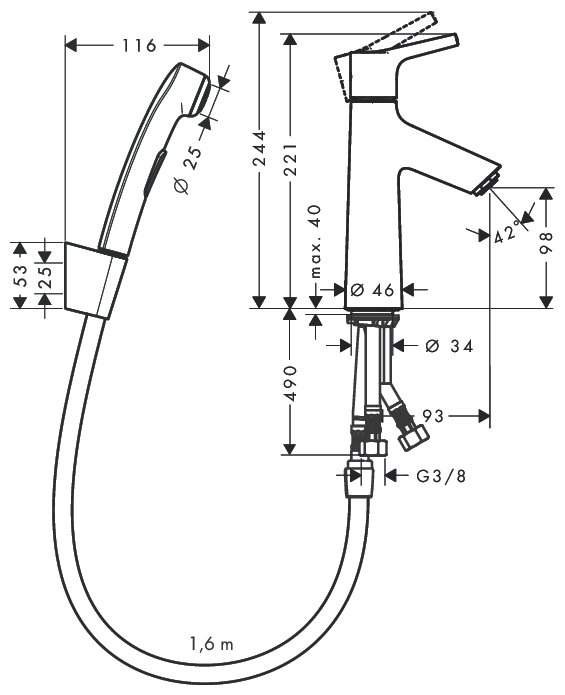 Смеситель Hansgrohe Talis S 72290000, фото 2