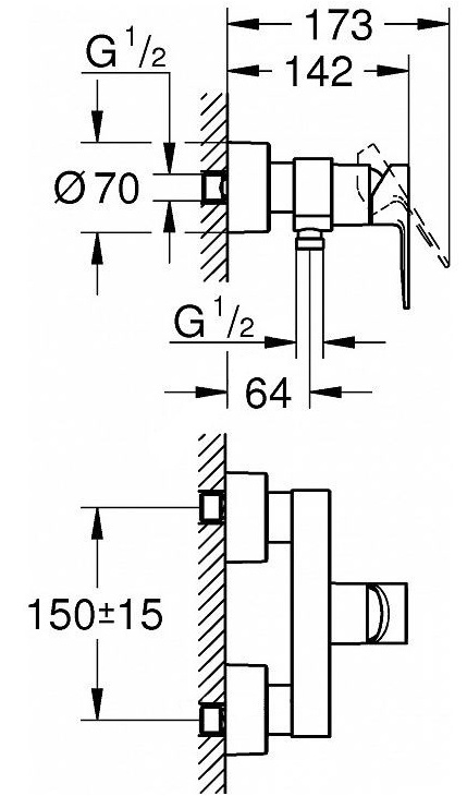 Смеситель Grohe Lineare 33865, фото 2