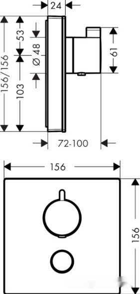 Смеситель Hansgrohe ShowerSelect Highflow 157354000, фото 2