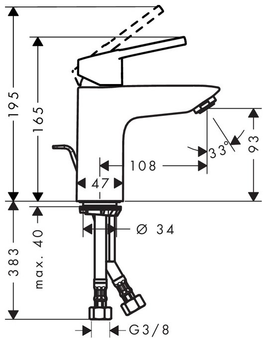 Смеситель Hansgrohe Logis Loop 71151000, фото 3