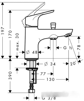Смеситель Hansgrohe Focus E2 31930000, фото 2
