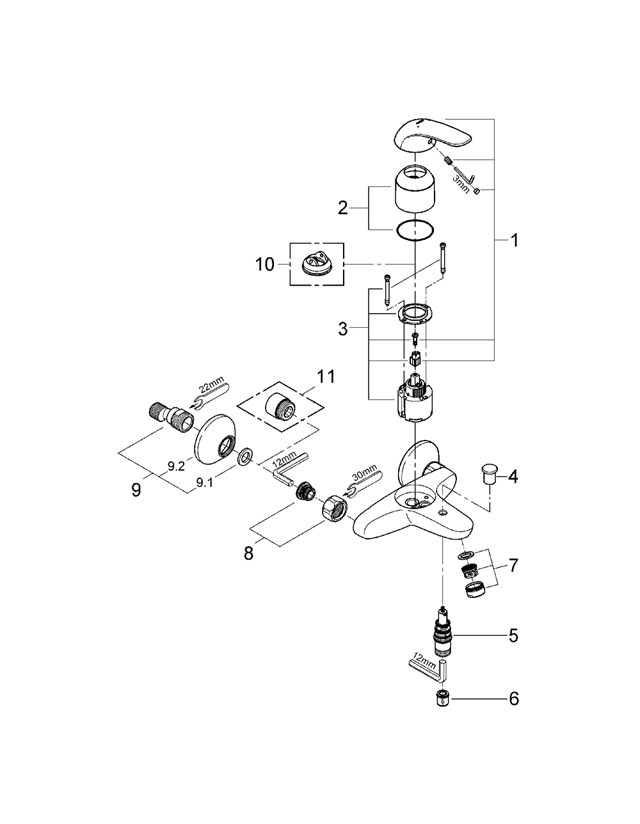 Смеситель Grohe Euroeco 32743, фото 3