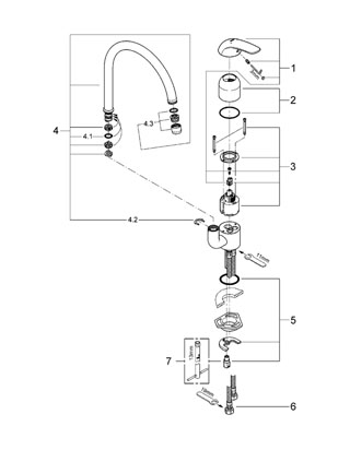 Смеситель Grohe Euroeco 32752000, фото 3