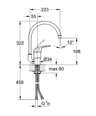 Смеситель Grohe Euroeco 32752000, фото 2
