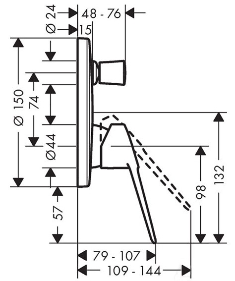 Смеситель Hansgrohe Novus Loop 71345000, фото 2