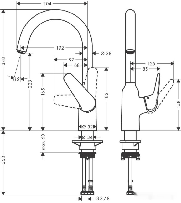 Смеситель Hansgrohe M421-H220 71802000, фото 4
