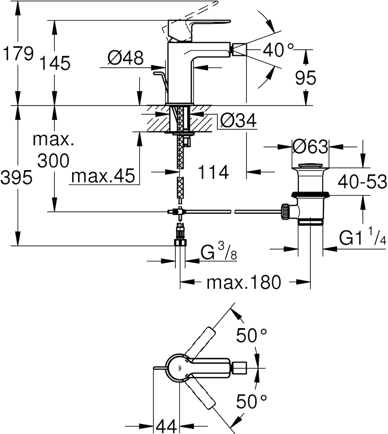 Смеситель Grohe Lineare 33848, фото 2