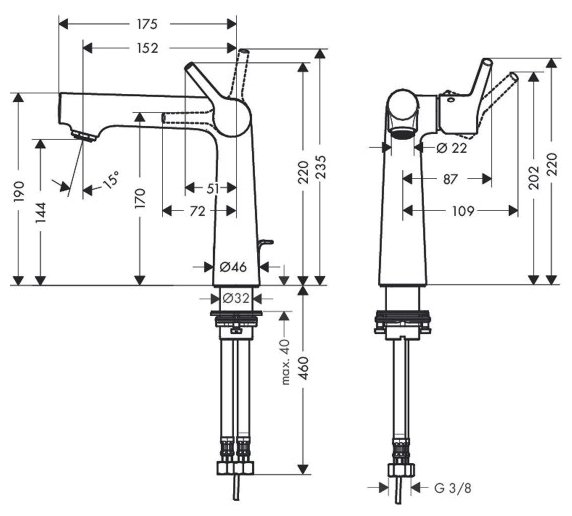 Смеситель Hansgrohe Talis S 72114000, фото 2