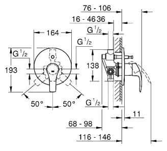 Смеситель Grohe Eurosmart New 33305002, фото 2