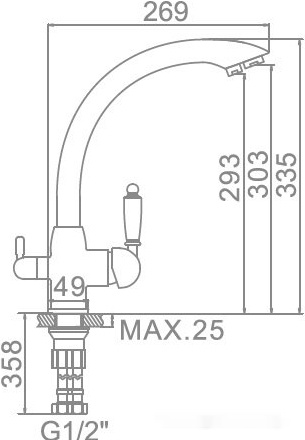 Смеситель Ledeme L4455C-3, фото 2