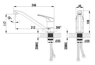 Смеситель Lemark Partner LM6554C, фото 2