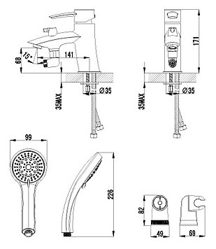 Смеситель Lemark Atlantiss LM3215C, фото 2