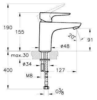 Смеситель Vitra X-Line A42321EXP, фото 2