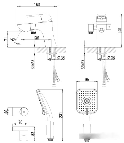 Смеситель Lemark Unit [LM4515C], фото 2