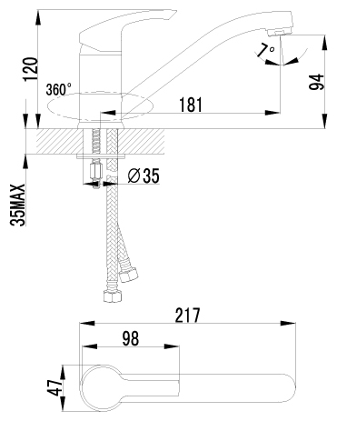 Смеситель Lemark Plus Strike LM1104C, фото 2