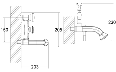 Смеситель Lemark Jasmine LM6612B для ванны с душем, фото 2
