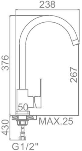 Смеситель Ledeme L74105W, фото 2