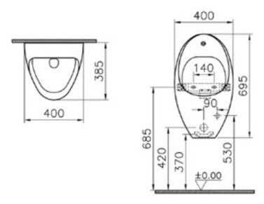 Писсуар Vitra Arkitekt 4106B003-5291, фото 3